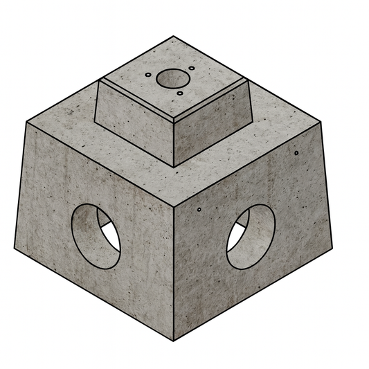 Base in cemento Cito 250 e Cito 500 - fondazione già pronta appositamente per la stazione di ricarica Cito - 250 kg