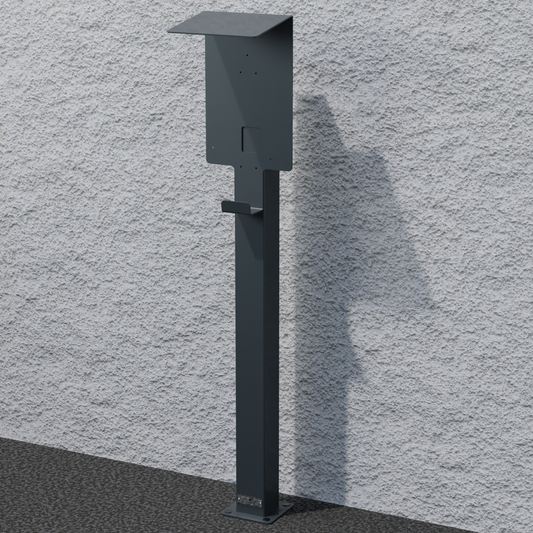 Stazione di ricarica adatta per wallbox ABL EMH1 con tetto | Stare in piedi | Stare in piedi | Stele | adatto anche per Senec Wallbox Pro