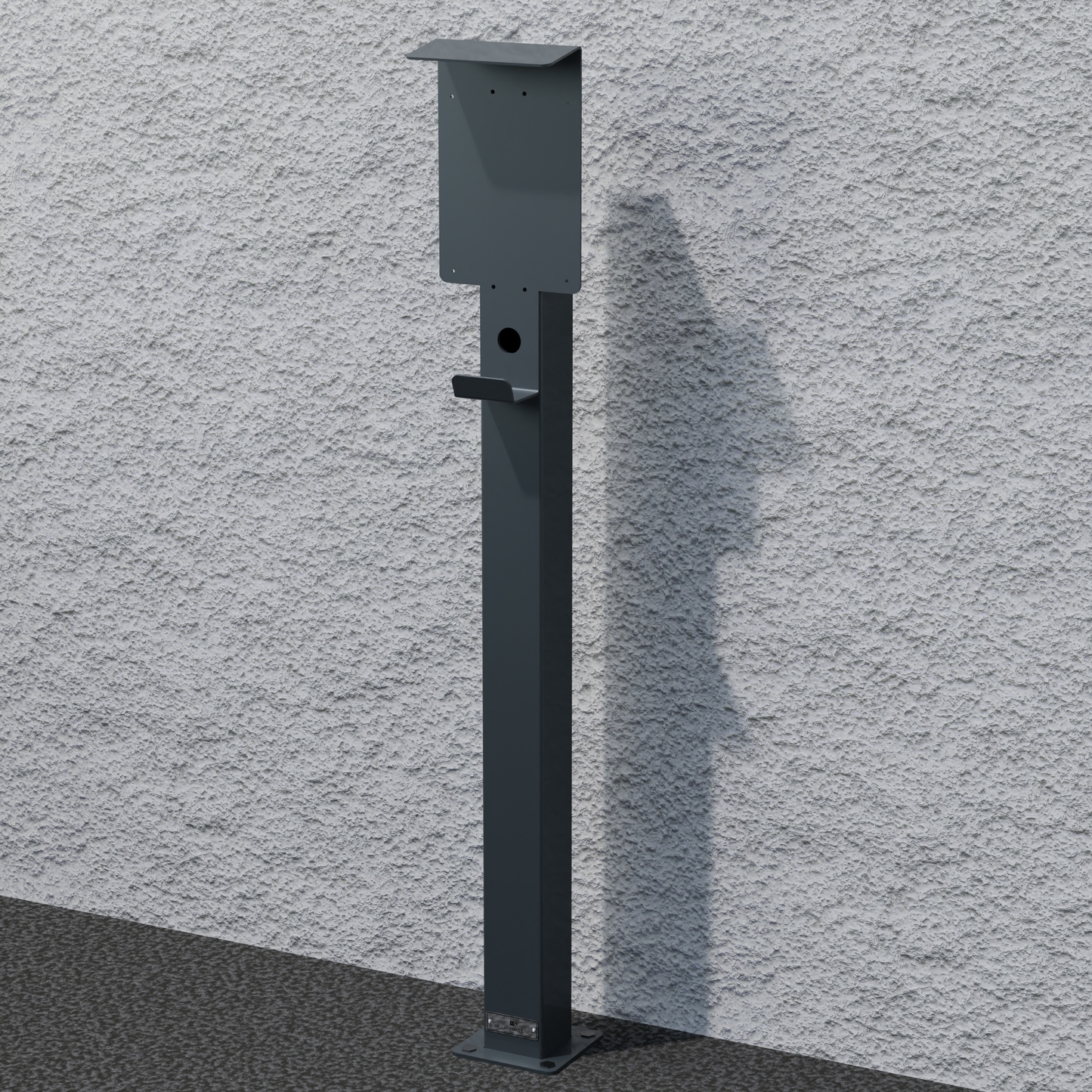 Stazione di ricarica adatta per Zaptec Wallbox Wallbox con tetto e gancio per cavo | Stare in piedi | Stare in piedi | Stele |