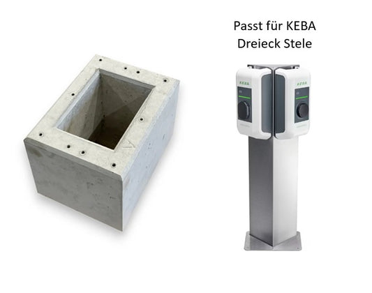 Fondazione in cemento pronta per stazione di ricarica, base o stele