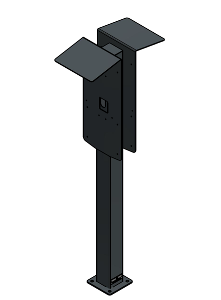 Doppia stazione di ricarica "DUO" specifica per wallbox ABL EMH1 - stele - base - supporto