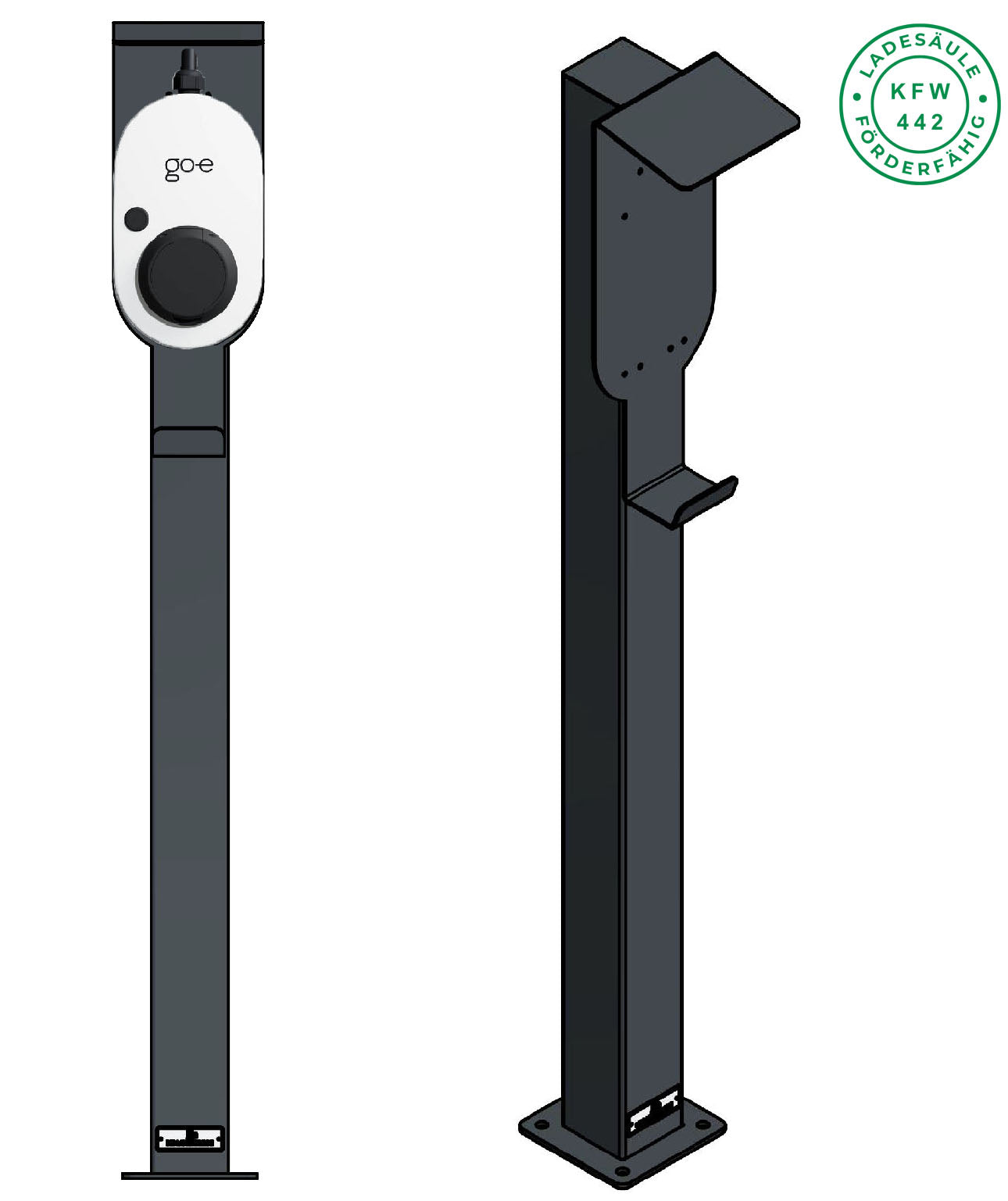 Stazione di ricarica per Mercedes Benz ECE Wallbox con tetto | stare in piedi | Stai in piedi | stele | base