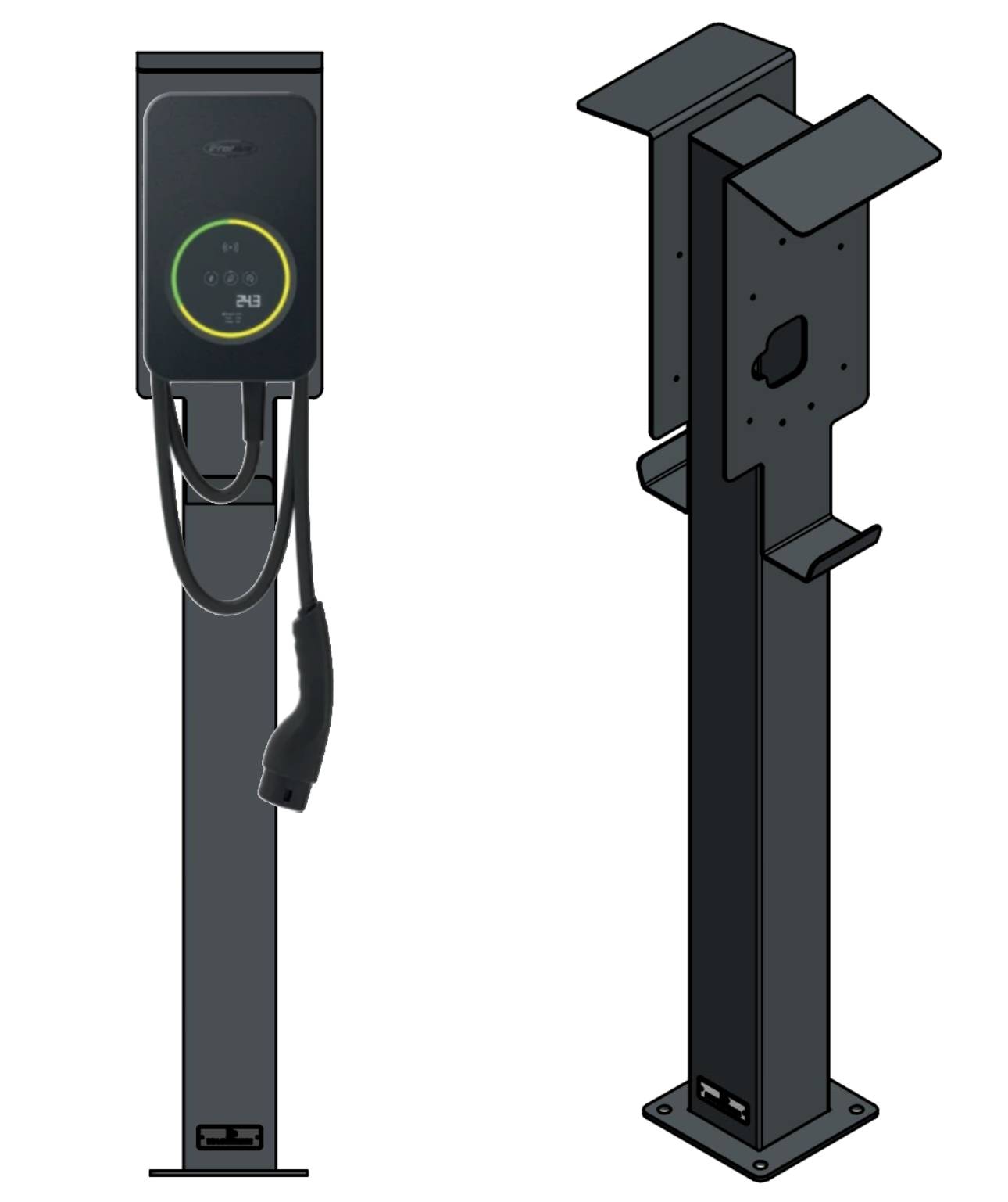 Stazione di ricarica per Mercedes Benz ECE Wallbox con tetto | stare in piedi | Stai in piedi | stele | base