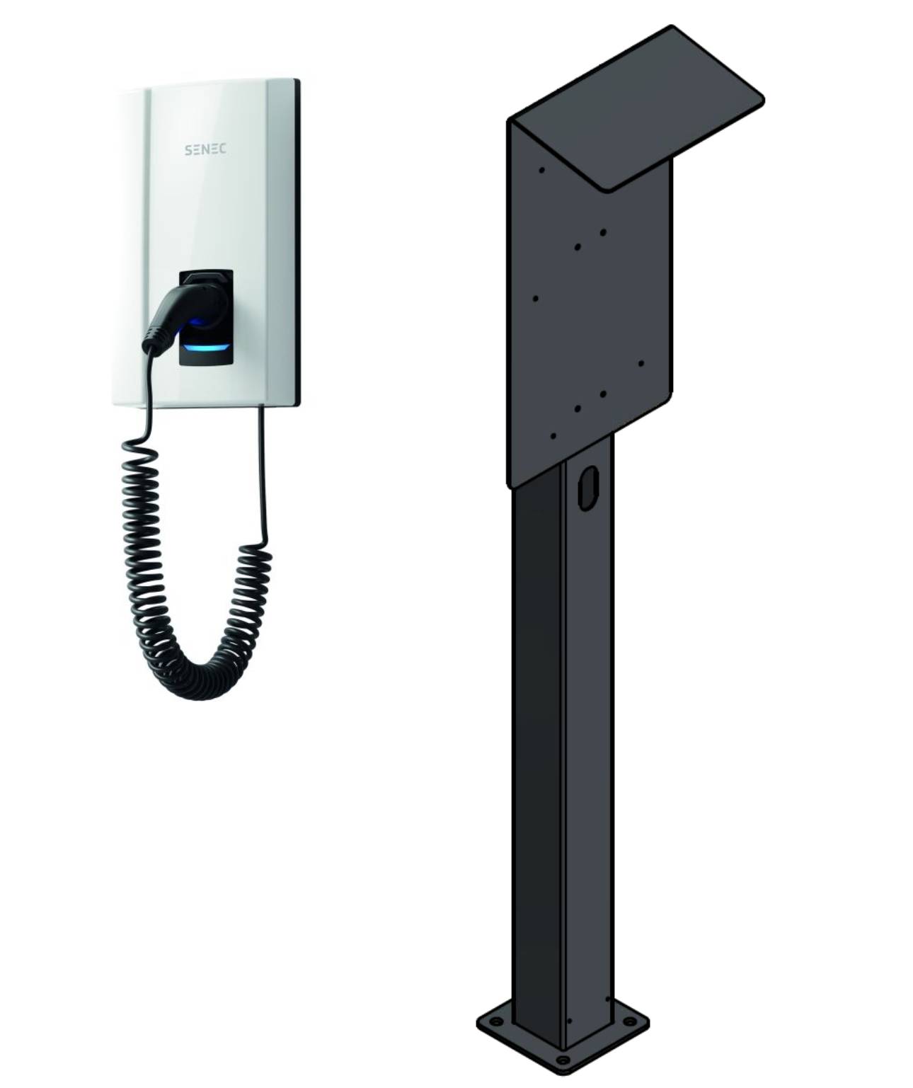 Stazione di ricarica adatta per Senec Pro S Wallbox con tetto | Stare in piedi | Stare in piedi | Stele | base