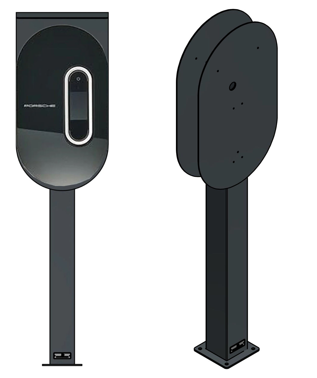 Stazione di ricarica per Easee Wallbox con tetto | stare in piedi | Stai in piedi | stele | base