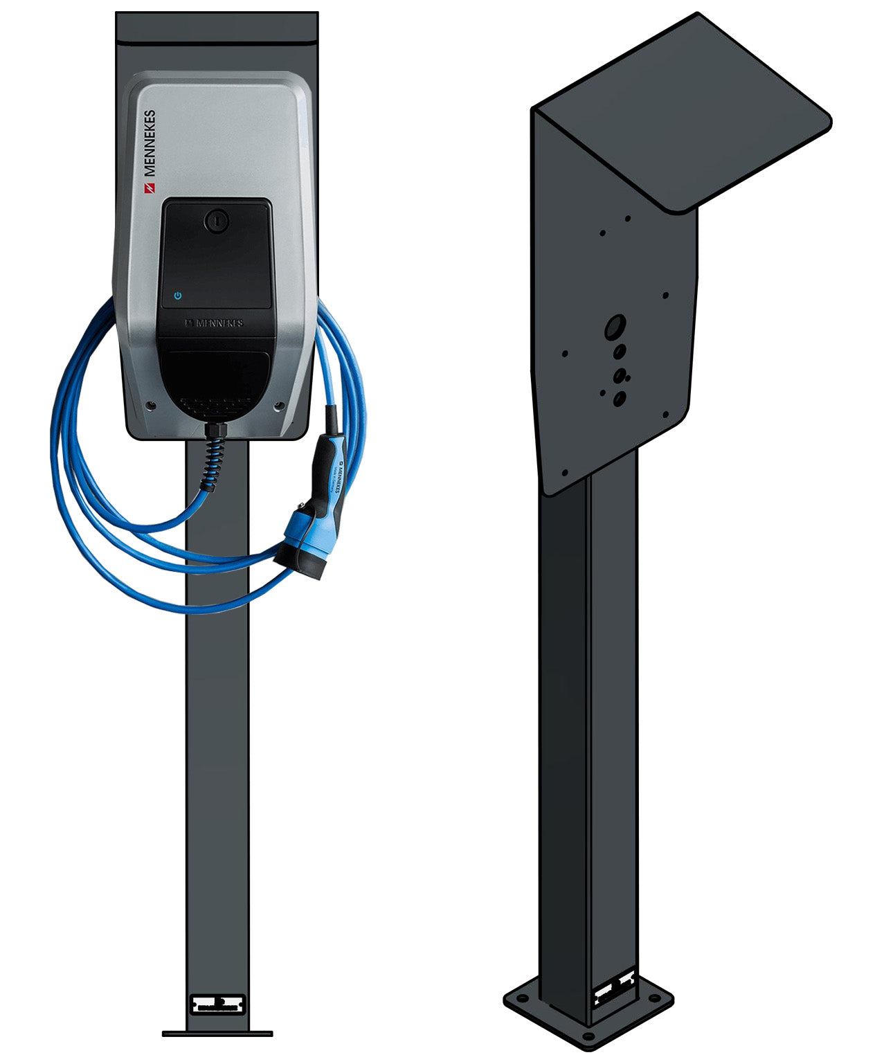 Stazione di ricarica per Mercedes Benz ECE Wallbox con tetto | stare in piedi | Stai in piedi | stele | base
