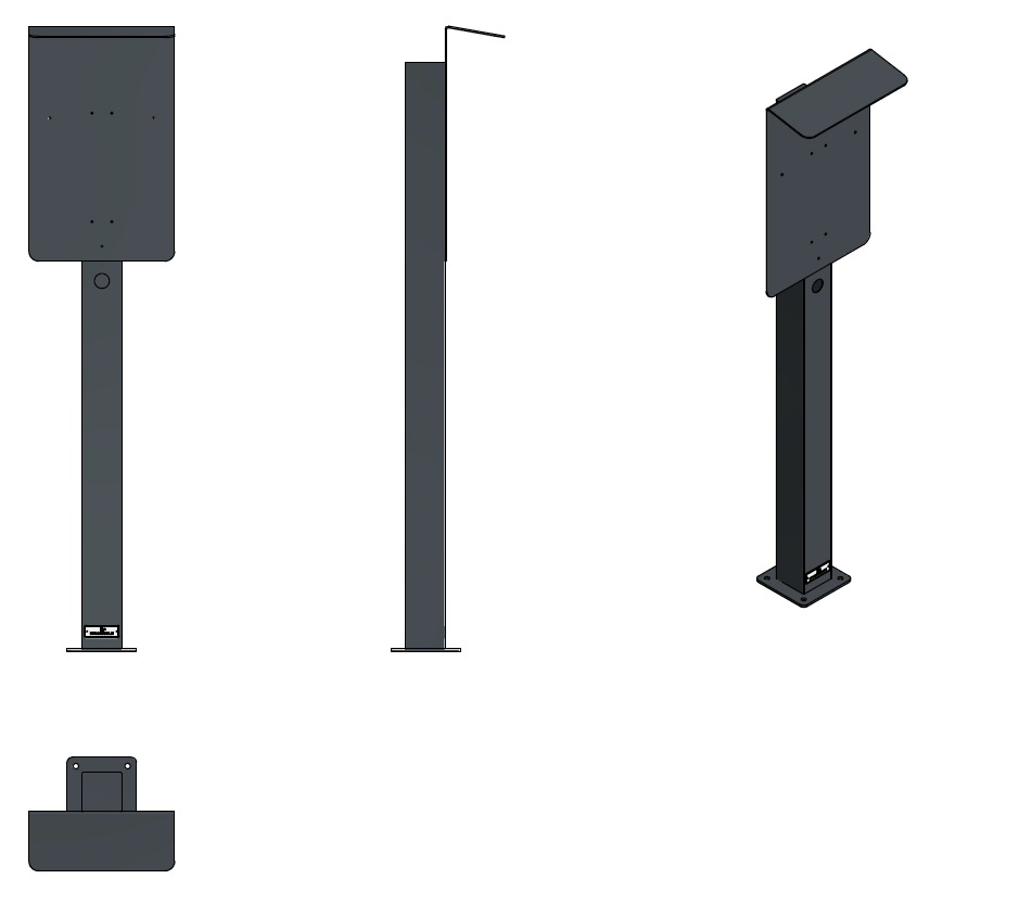 Stazione di ricarica adatta per Senec Pro S Wallbox con tetto | Stare in piedi | Stare in piedi | Stele | base