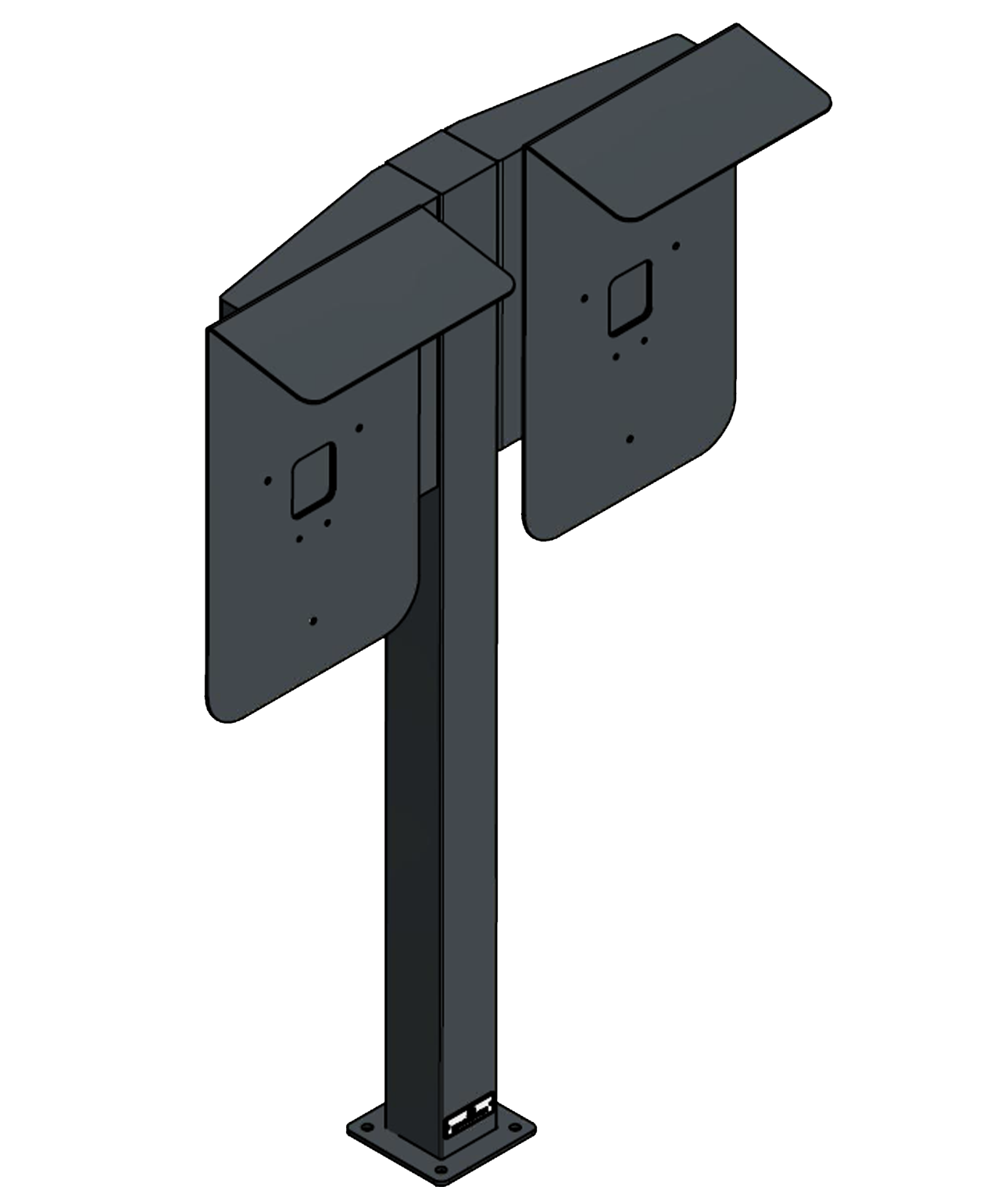 Stazione di ricarica doppia adatta per ELLI (VW) Audi, Skoda Wallbox con tetto | Stare in piedi | Stare in piedi | stele