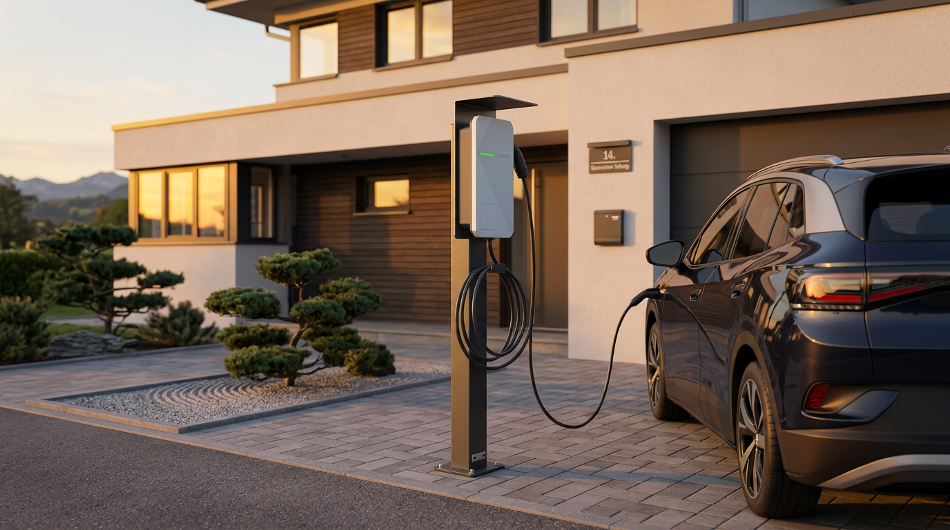 Stazione di ricarica per Easee Wallbox con tetto | stare in piedi | Stai in piedi | stele | base