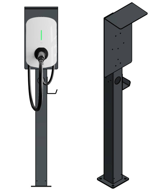 Stazione di ricarica KEBA P20, wall box P30 con tetto | stare in piedi | Stai in piedi | stele