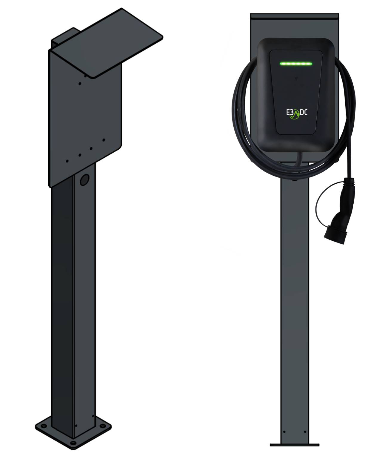 Stazione di ricarica per SMA EV Charger Wallbox con tetto | stare in piedi | Stai in piedi | stele | base
