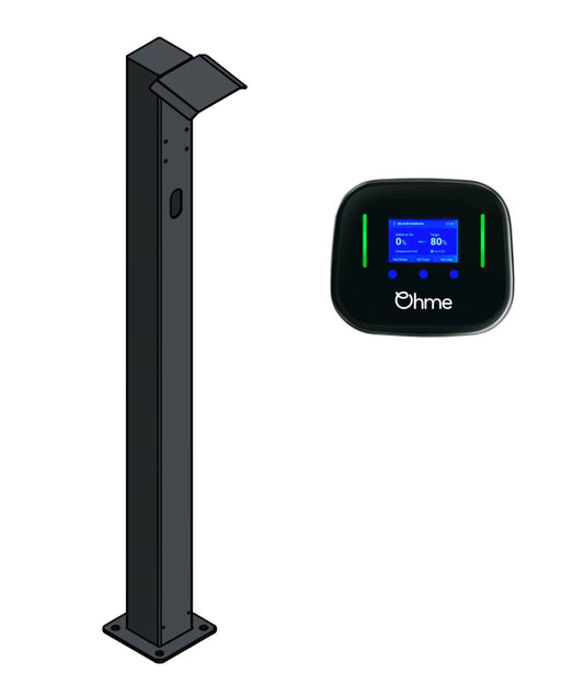 Stazione di ricarica adatta per Innogy / Compleo / E.ON eBox con tetto | Stare in piedi | Stare in piedi | Stele | base