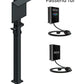 Stazione di ricarica adatta per OpenWB Serie 2 Duo / Standard Wallbox con tetto e 2 supporti per cavi | Stare in piedi | Stare in piedi | stele