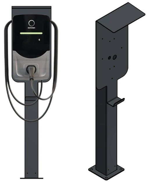 Stazione di ricarica adatta per Sonnen Charger Wallbox con tetto | Stare in piedi | Stare in piedi | Stele | base