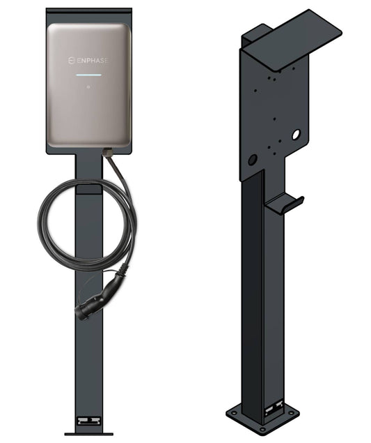 Stazione di ricarica KEBA P20, wall box P30 con tetto | stare in piedi | Stai in piedi | stele