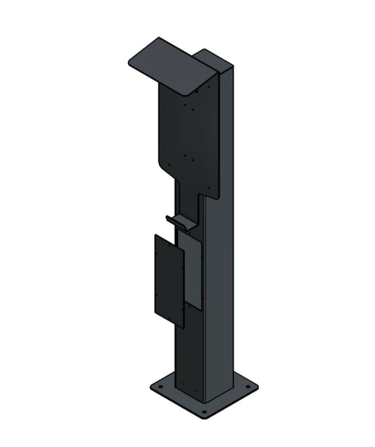 Reihenhaus AG Ladesäule passend für KEBA P40 Wallbox mit Dach