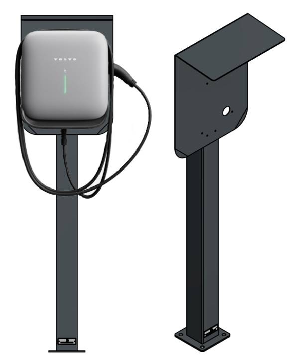 Stazione di ricarica adatta per Senec Pro S Wallbox con tetto | Stare in piedi | Stare in piedi | Stele | base