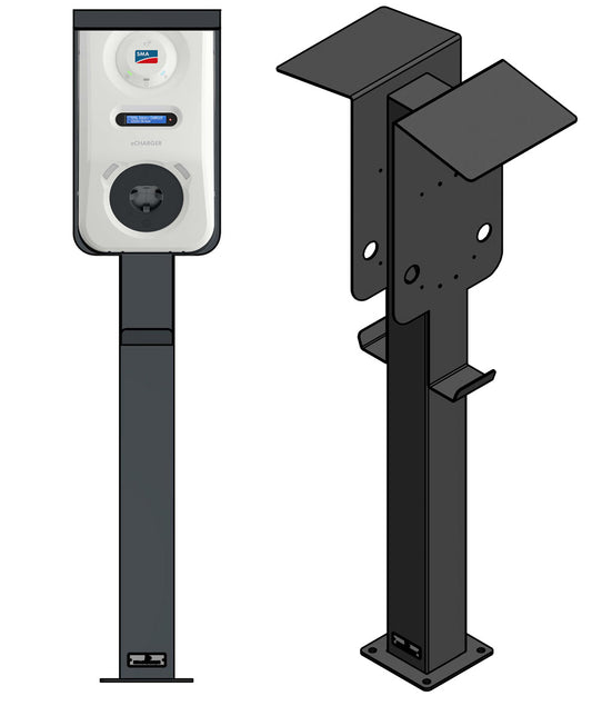 Colonna di ricarica adatta per SMA EV Charger Wallbox con tetto | Stare in piedi | Stare in piedi | Stele | base