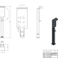 Stazione di ricarica per Mercedes Benz ECE Wallbox con tetto | stare in piedi | Stai in piedi | stele | base