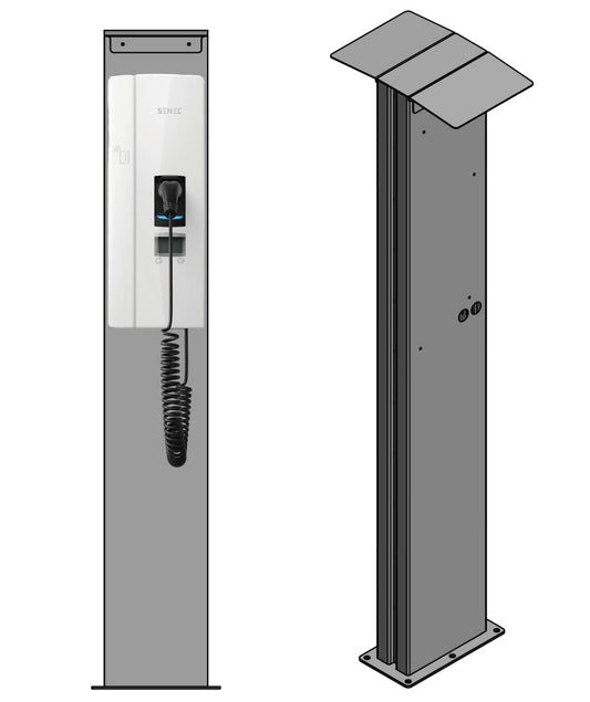 Stazione di ricarica adatta per Senec Pro S Wallbox con tetto | Stare in piedi | Stare in piedi | Stele | base