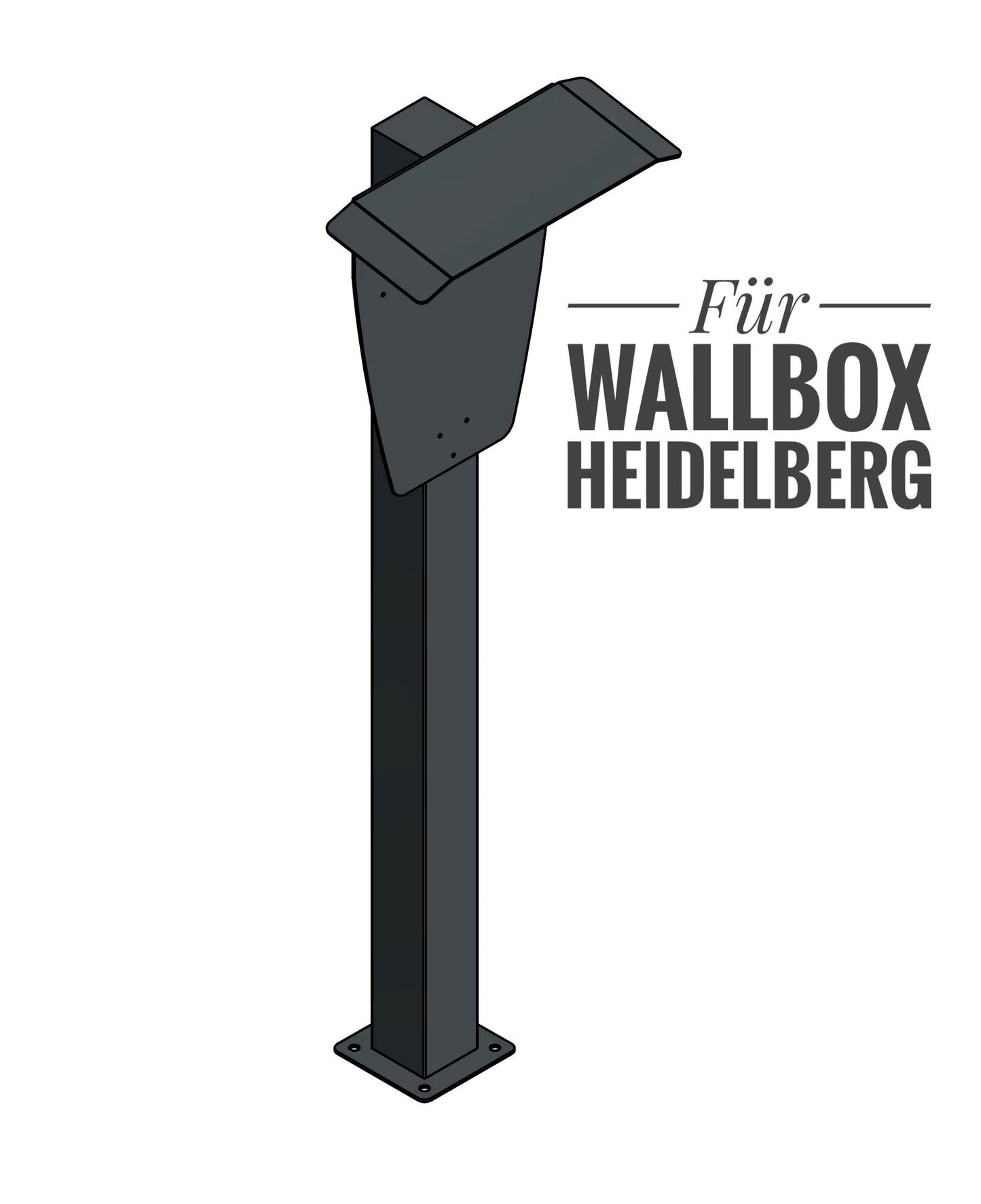 Stazione di ricarica per Heidelberg Wallbox con tetto | stare in piedi | Stai in piedi | stele