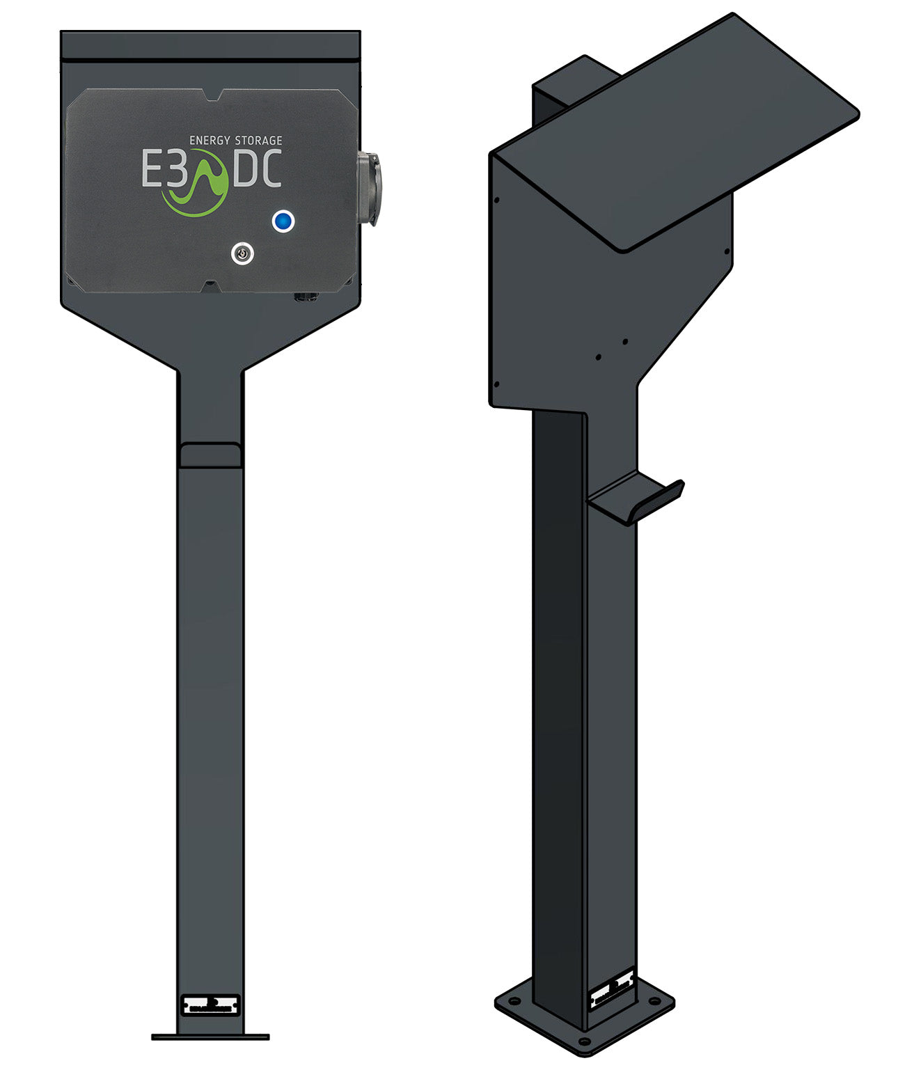 Stazione di ricarica per SMA EV Charger Wallbox con tetto | stare in piedi | Stai in piedi | stele | base